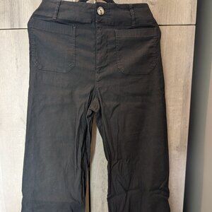 Maeve by Anthrolpologie Black Wide Leg Pants The Colette 29